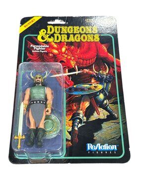 Dungeons & Dragons Formidable Fighter Action Figure By Super7 ReAction Longsword